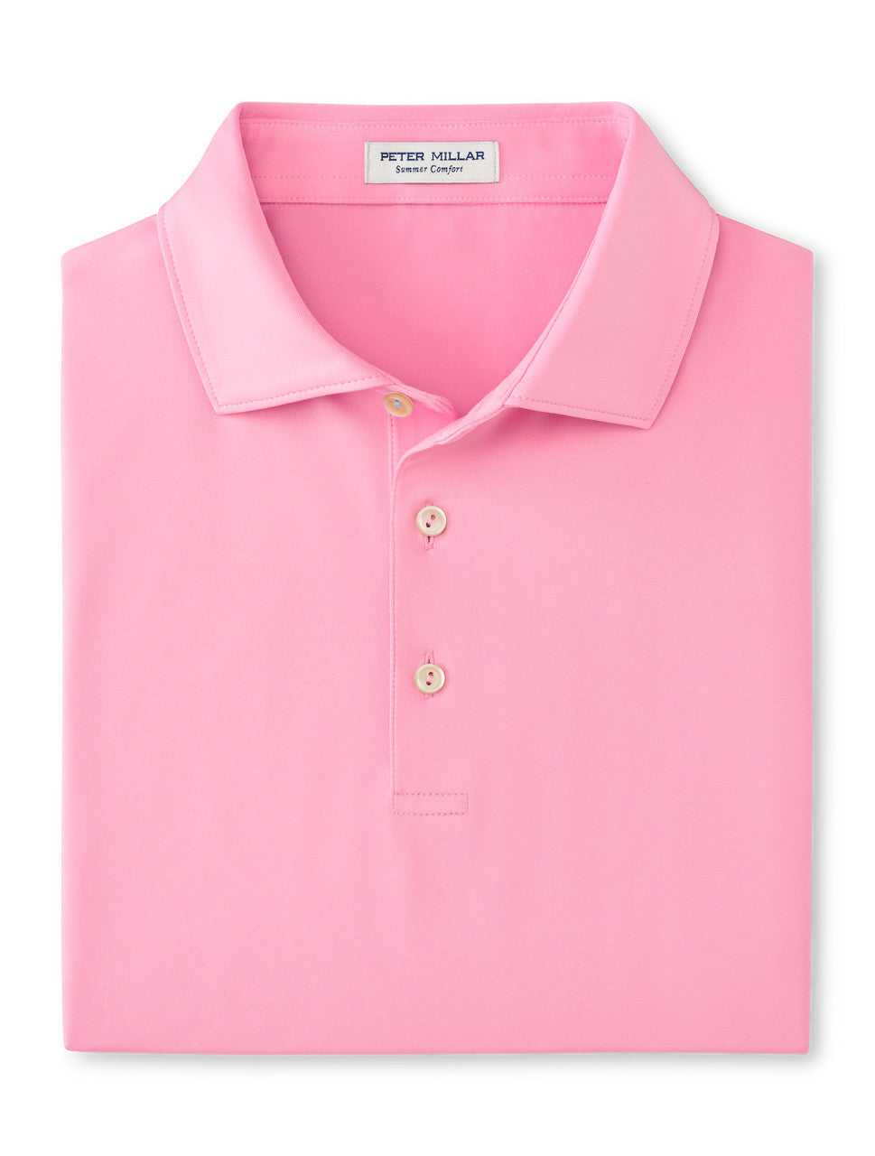 Peter Millar Solid Performance Jersey Polo: Pink Vale