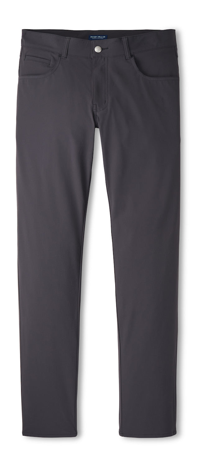 Peter Millar Bingham Performance Five-Pocket Pant: Carbon Black