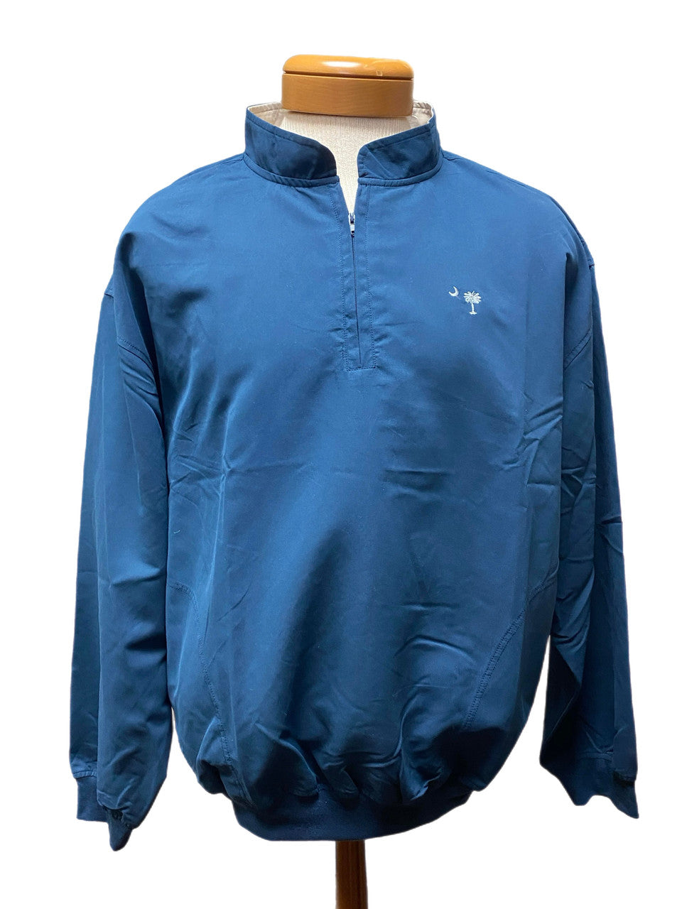 Craig Reagin 1/2 Zip Retro Windbreaker: Navy