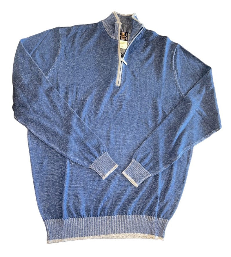 Craig Reagin 1/4 Zip Sweater: Marine