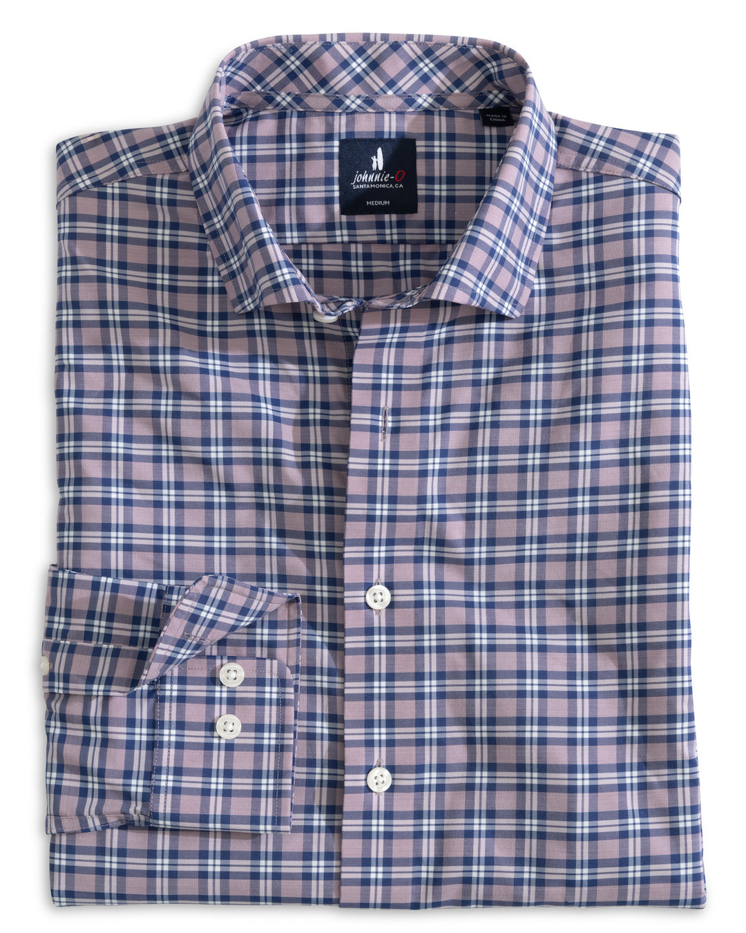 Johnnie-O Mayes Performance Button Down Shirt: Malibu Red