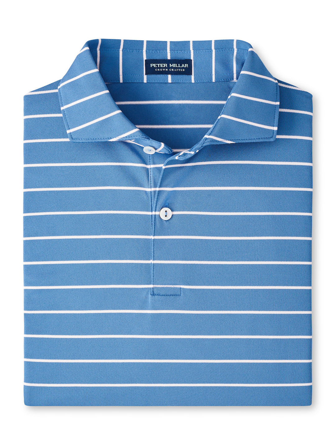 Peter Millar Crown Crafted Coda Performance Mesh Polo: Lunar Blue