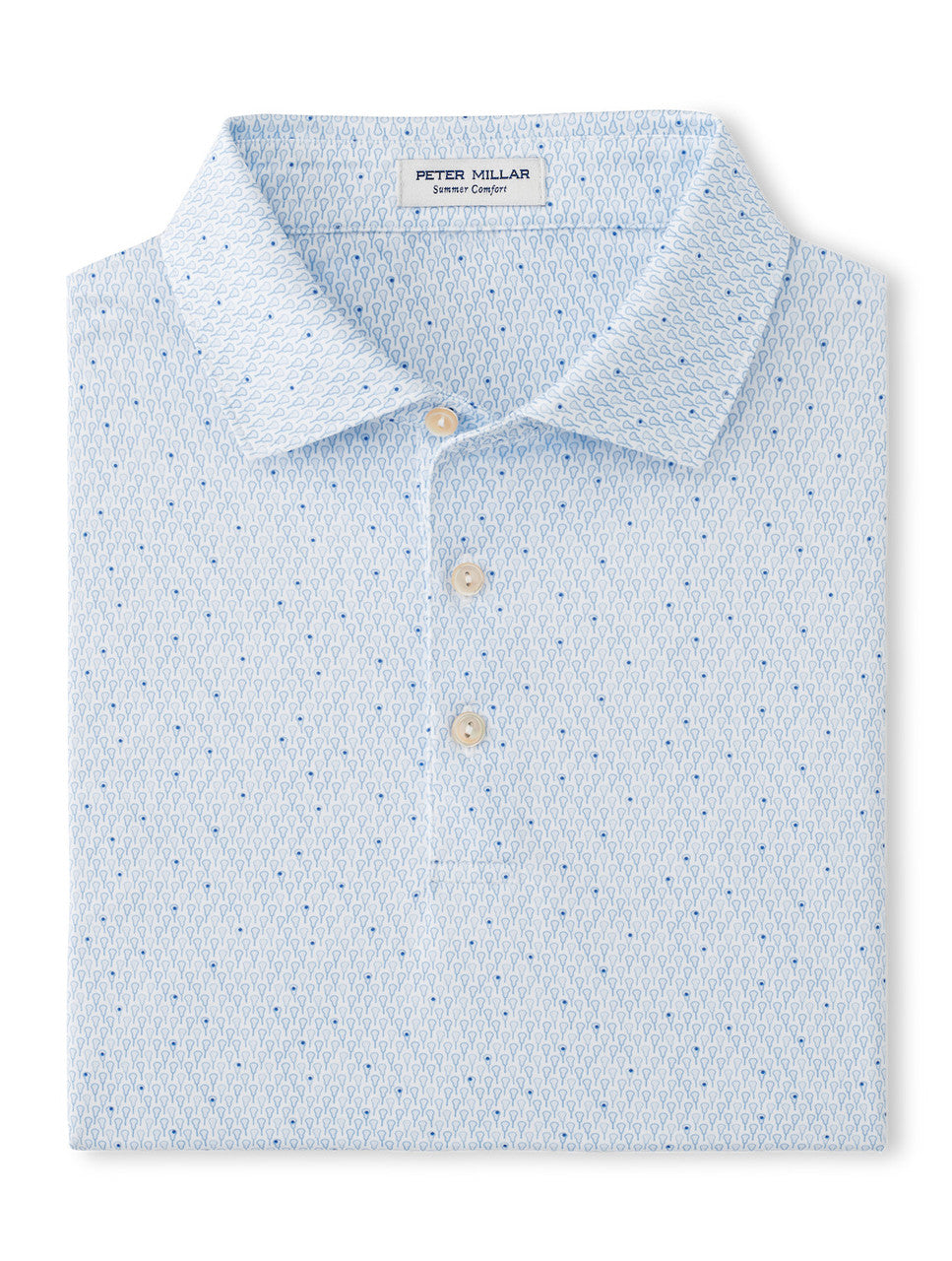 Peter Millar Lacrosse Performance Jersey Polo: White