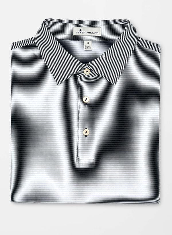 Peter Millar Jubilee Stripe Stretch Jersey Polo - Navy/White
