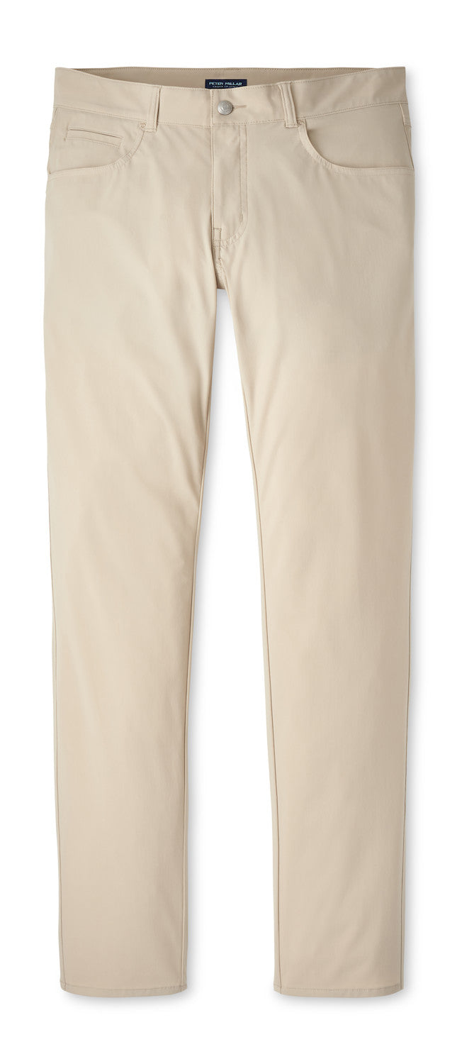 Peter Millar Bingham Performance Five-Pocket Pant: Beige