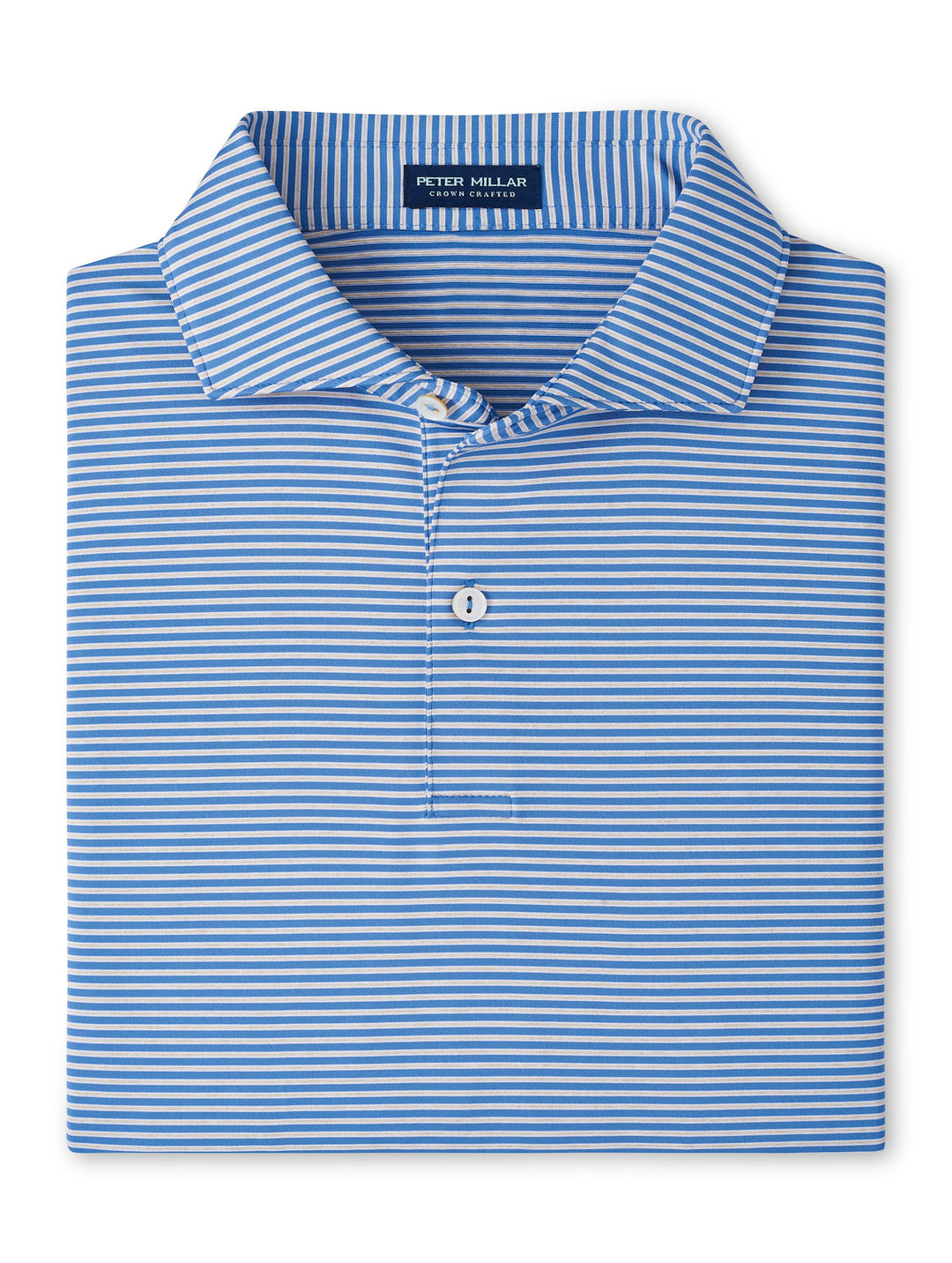 Peter Millar Crown Crafted Ambrose Performance Jersey Polo: Lunar Blue