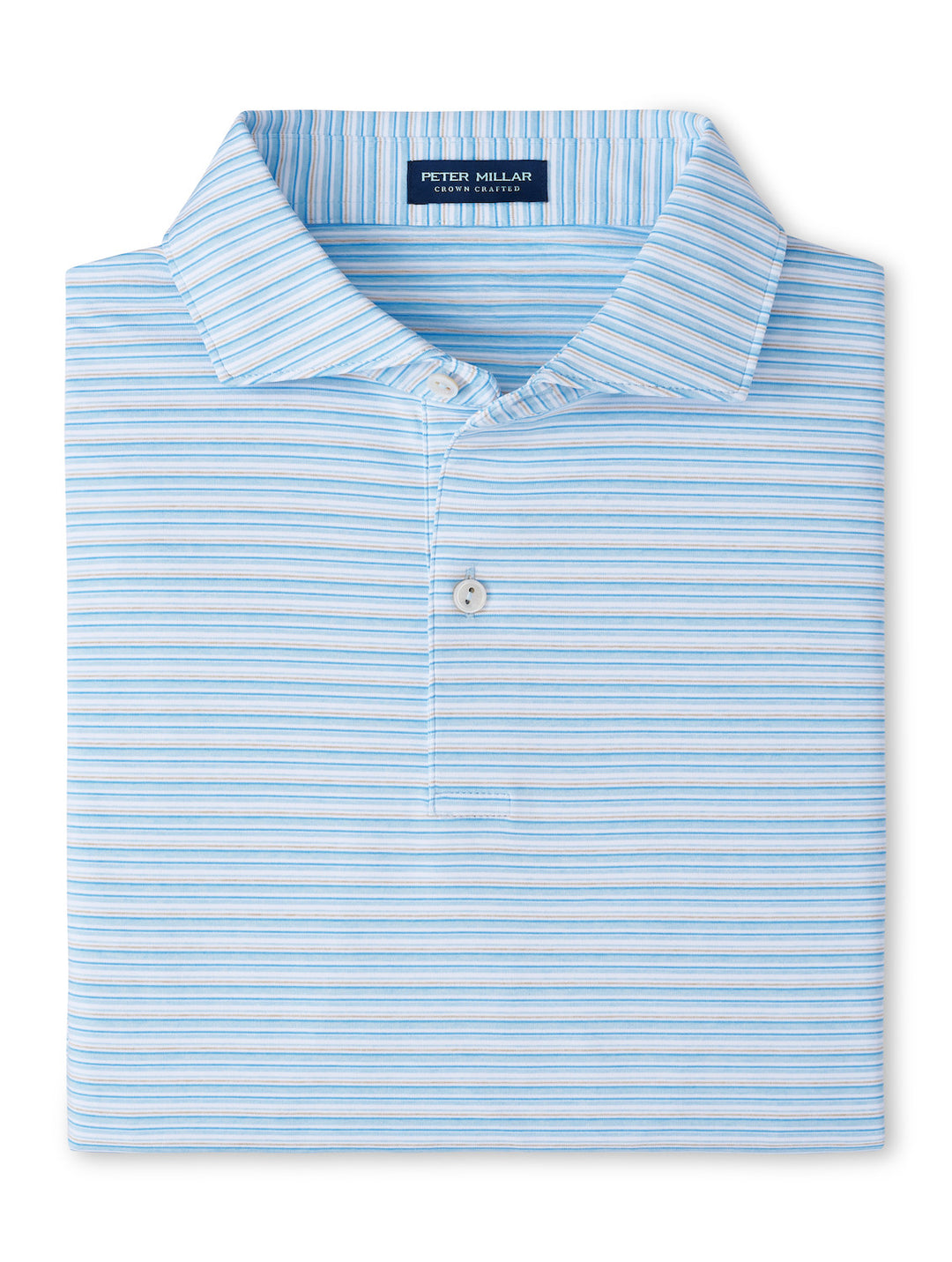 Peter Millar Crown Crafted Chase Performance Jersey Polo: Blue Frost