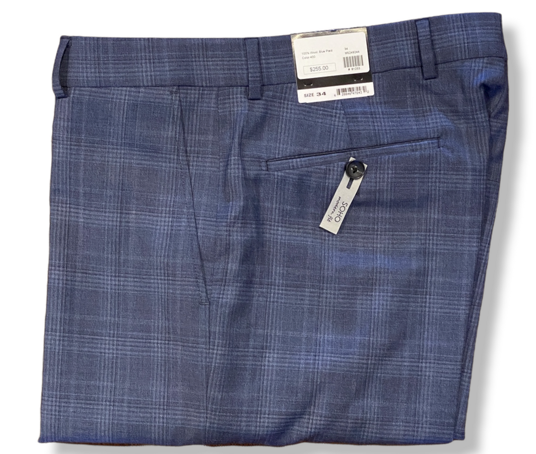Ballin Super 110's Subtle Check Soho Fit: Blue Plaid