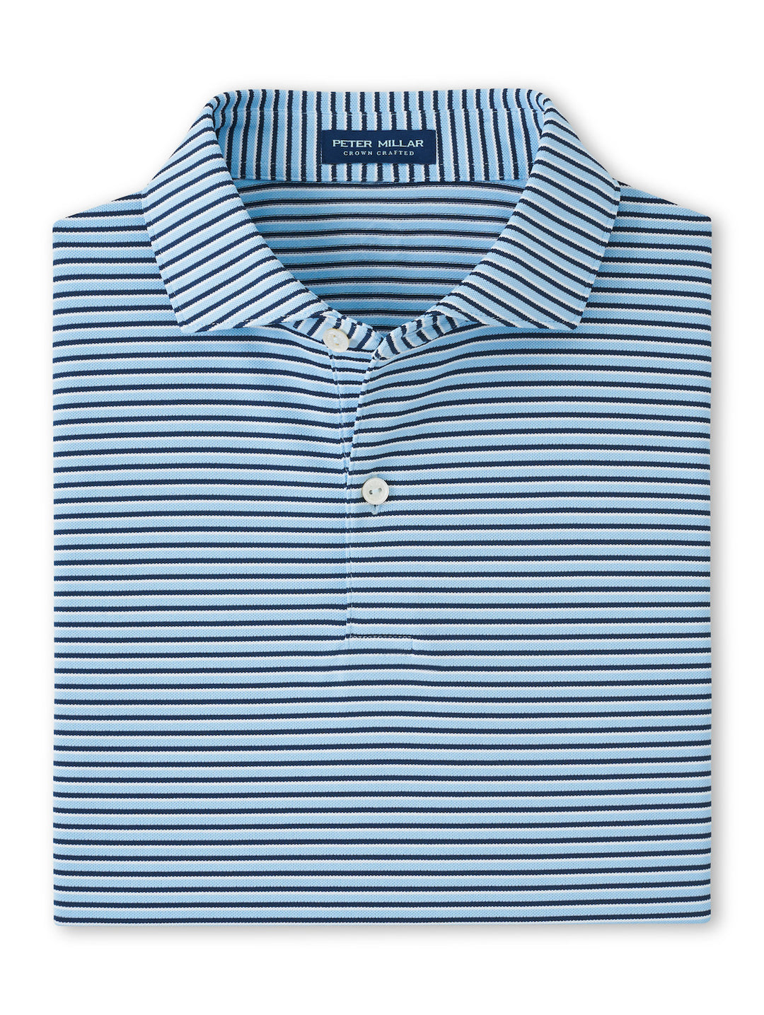 Peter Millar Crown Crafted Tempo Performance Mesh Polo: Blue Frost