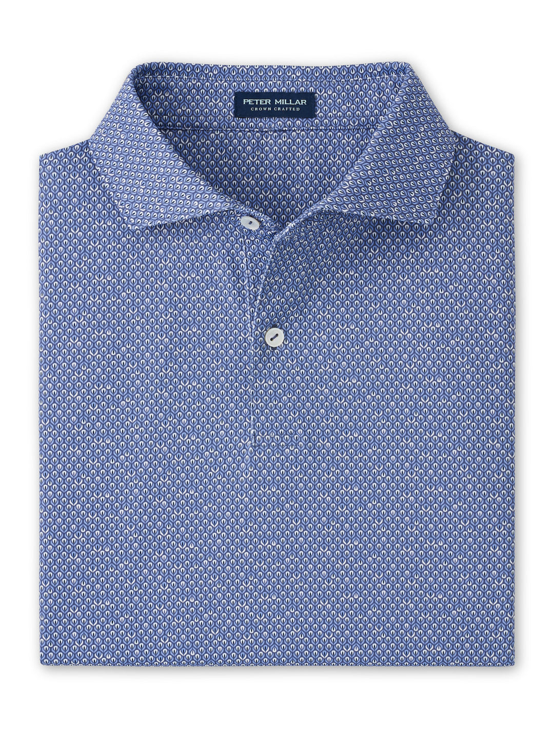 Peter Millar Crown Crafted Mariposa Performance Jersey Polo Edwin Spread: Nebula Blue