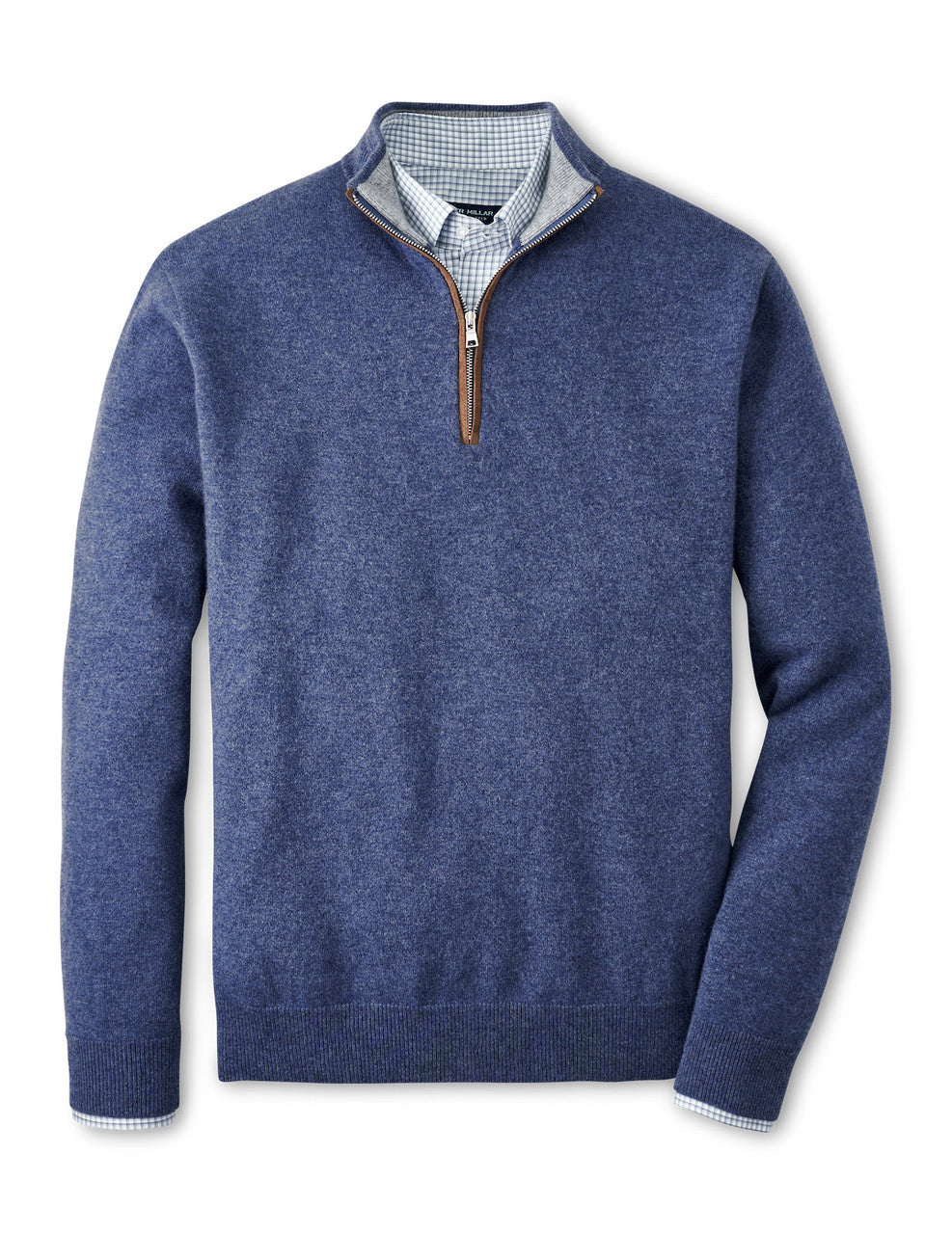 Peter Millar Crown Crafted Artisan Crafted Cashmere Flex Quarter-Zip: Ocean Blue