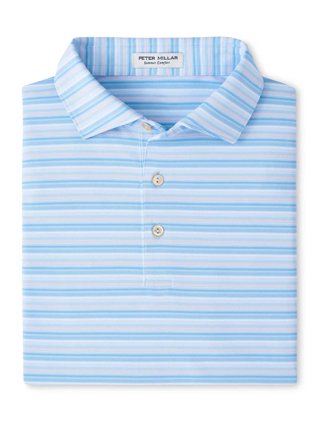 Peter Millar Atrium Performance Jersey Polo: Sky