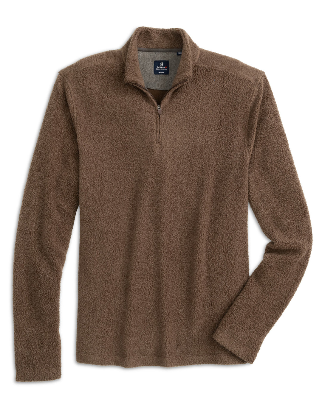 Johnnie-O Dion Sherpa 1/4 Zip Pullover: Mushroom
