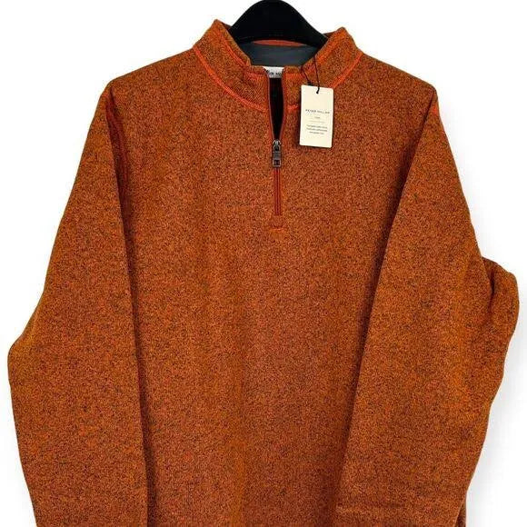 Peter Millar Fleece 1/4 Zip: Squash - M