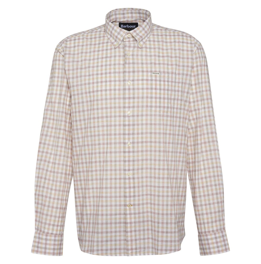Barbour Ravenfield Checked Regular Fit Shirt: Rust