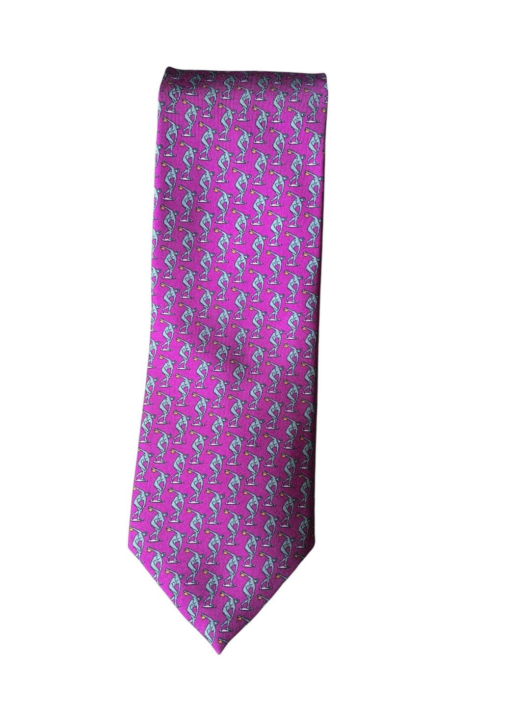 Craig Reagin Statue Tie: Fuschia