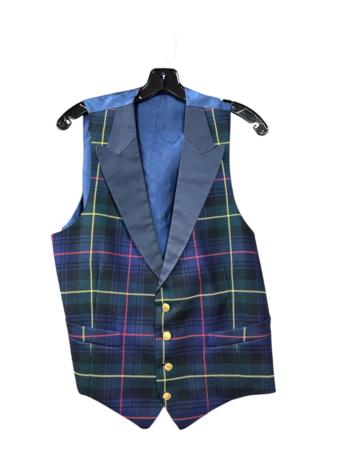 Craig Reagin Tartan Tuxedo Vest: Big Plaid