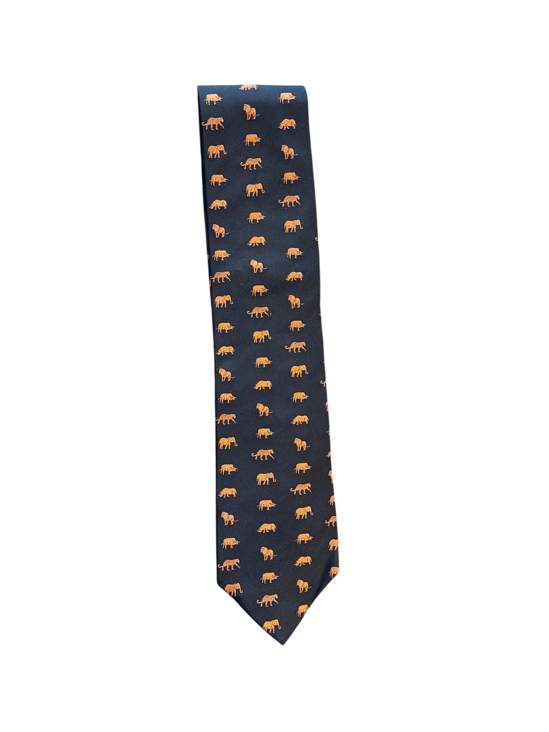 Craig Reagin Safari Animals Tie: Brown