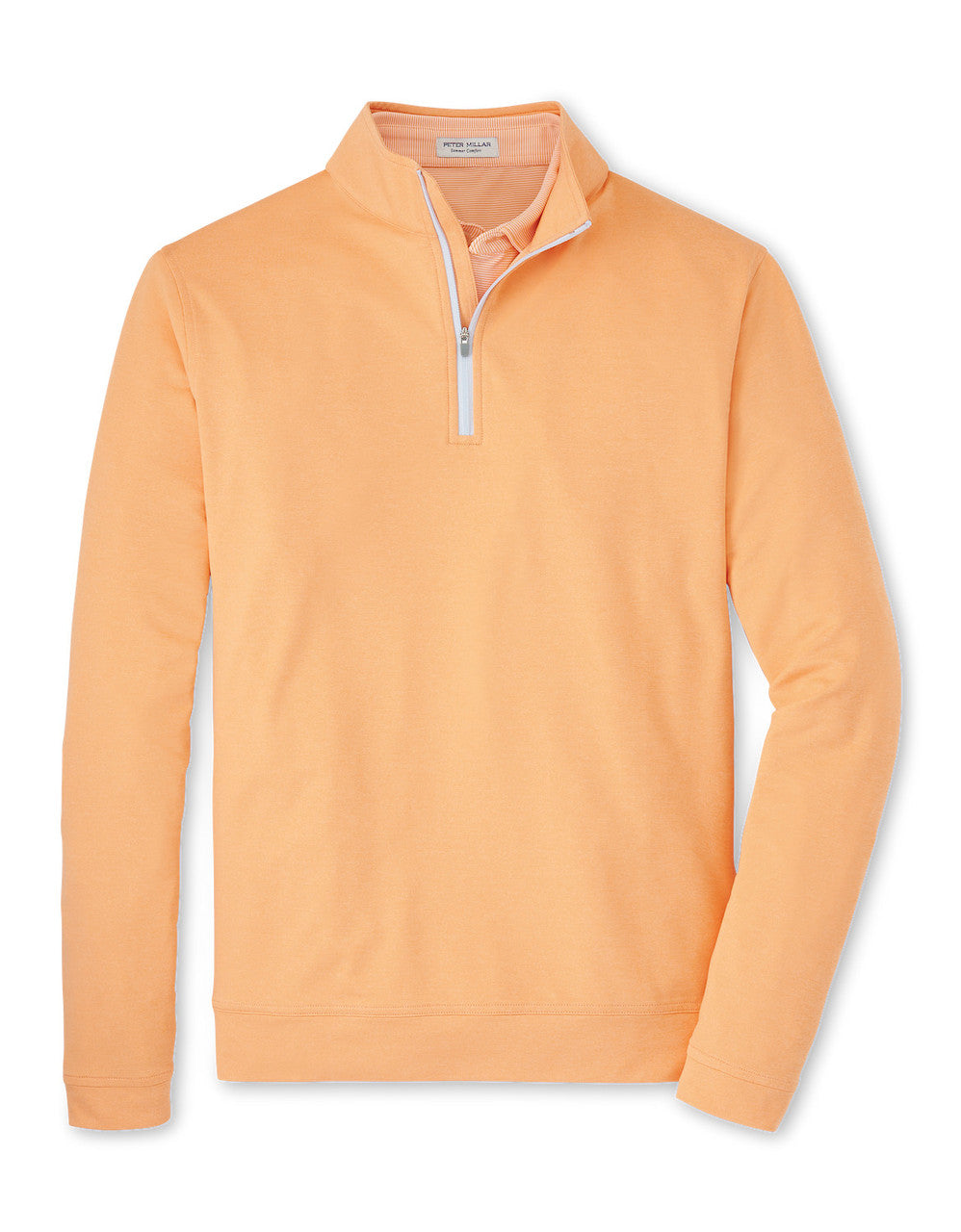 Perth Mélange Performance Quarter-Zip: Orange Nectar