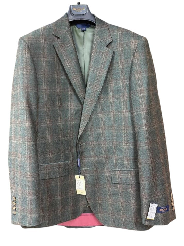 Maxdavoli by MaxMan Green Plaid Suit