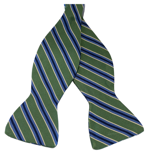 R. Hanauer Kinsey Stripe Bowtie: Green