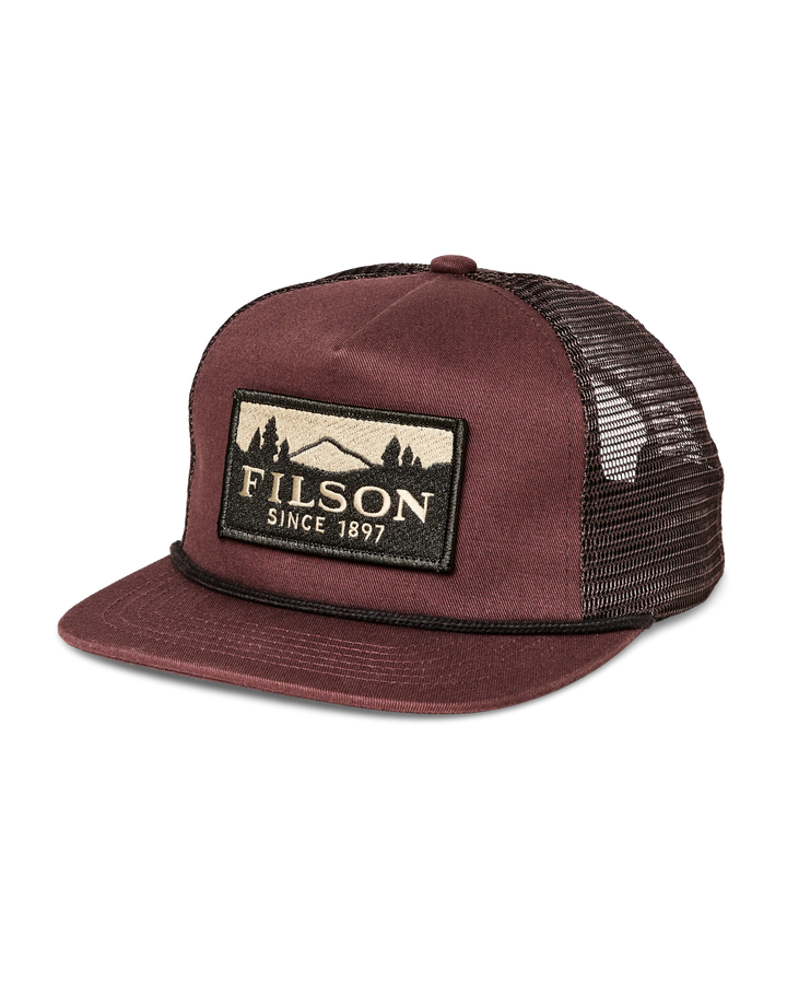 Filson Trucker Mesh Cap: Redwood/Scenic