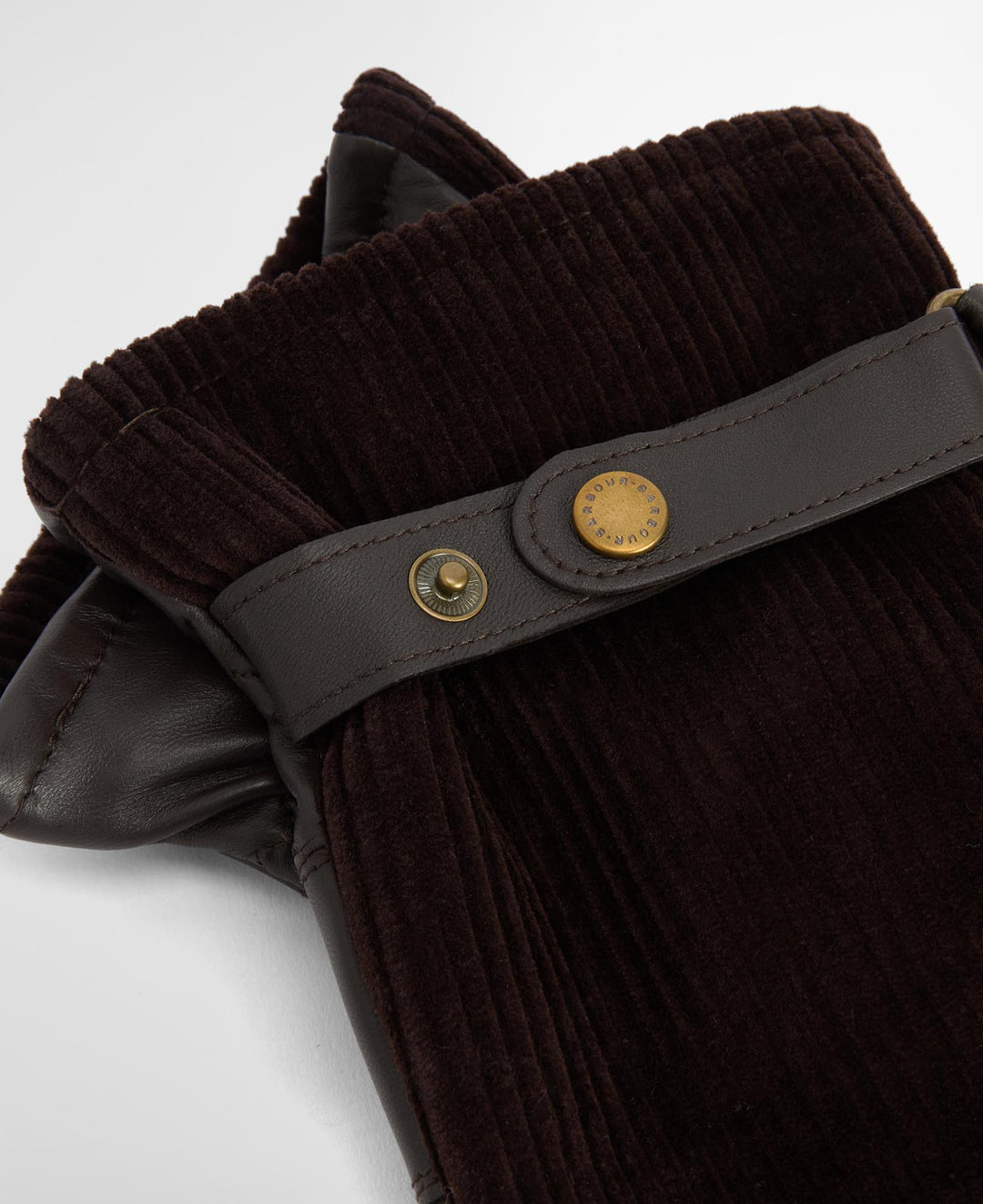 Barbour Nelson Leather Gloves: Brown