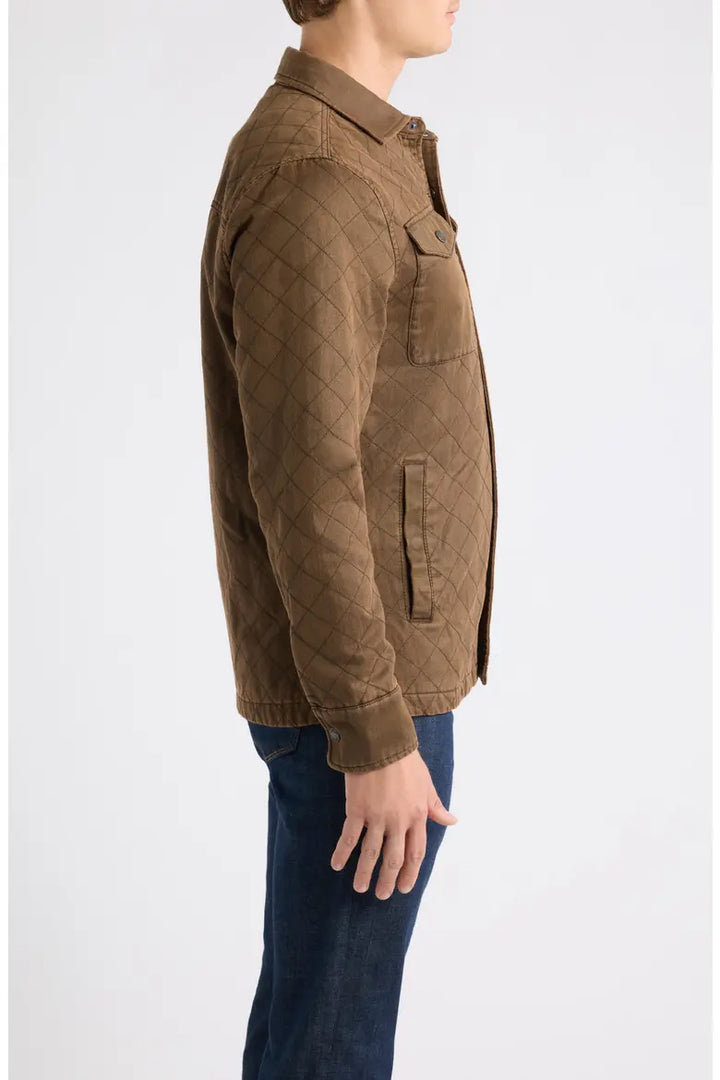 Johnnie-O Quilted Chore Coat: Russet