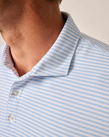 Johnnie-O Performance Stetson Stripe Mesh Polo: Maliblu