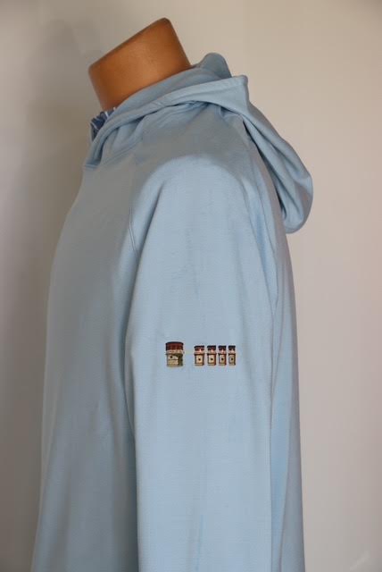 Peter Millar Pine Performance Hoodie "Lake Murray Dam Towers": Sky