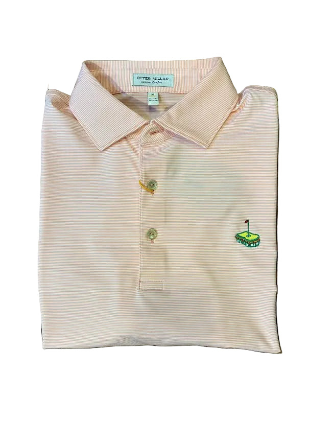 Peter Millar Jubilee Performance Jersey Polo with Pimento Cheese: Summer Apricot
