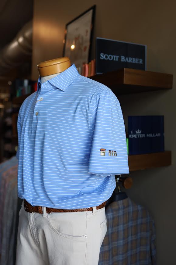 Peter Millar Oaks Performance Jersey Polo Lake Murray Dam Towers: Estate Blue