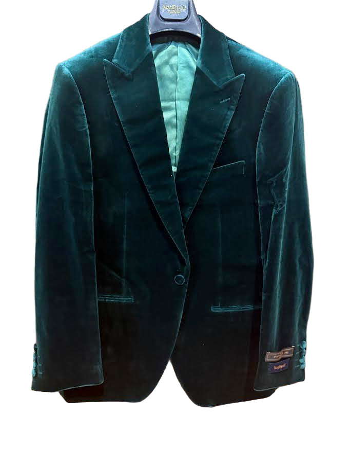Maxdavoli by Maxman Pontoglio 1883 Peak Lapel Tuxedo Jacket: Bottle Green