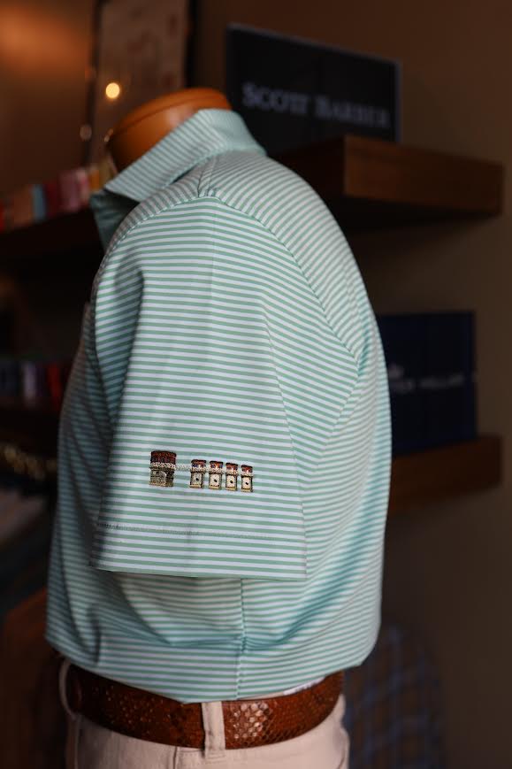 Peter Millar Hales Performance Jersey Polo Lake Murray Dam Towers: Fresh Mint