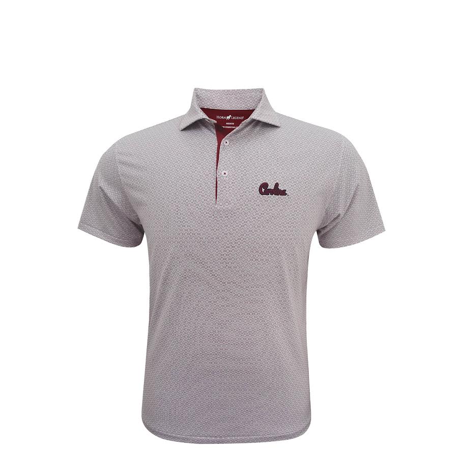 Horn Legend University of South Carolina Aztec Print Polo: White