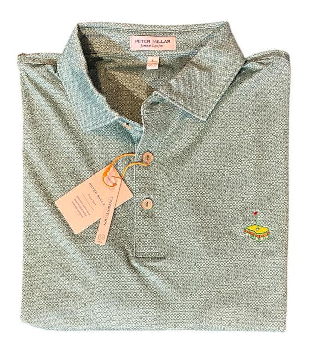 Peter Millar Dashwood Performance Jersey Polo with Pimento Cheese: Snow Pea
