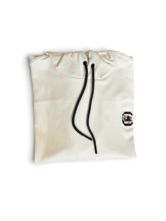 Johnnie-O University of South Carolina Hoppin Performance Hoodie: White w/ Black