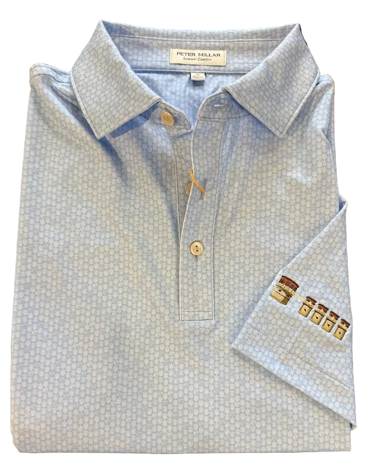 Peter Millar 25th Anniversary Performance Jersey Polo Lake Murray Dam Towers: Cottage Blue