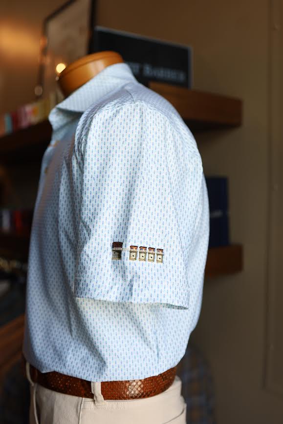 Peter Millar Weekend Wake Performance Jersey Polo Lake Murray Dam Towers: White