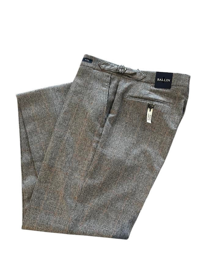 Ballin EZ Shetland Houndstooth Window Dress Pants: Grey Mix