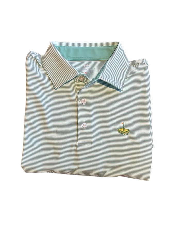 Southern Tide brrr°-eeze Meadowbrook Stripe Polo with Pimento Cheese: Mint