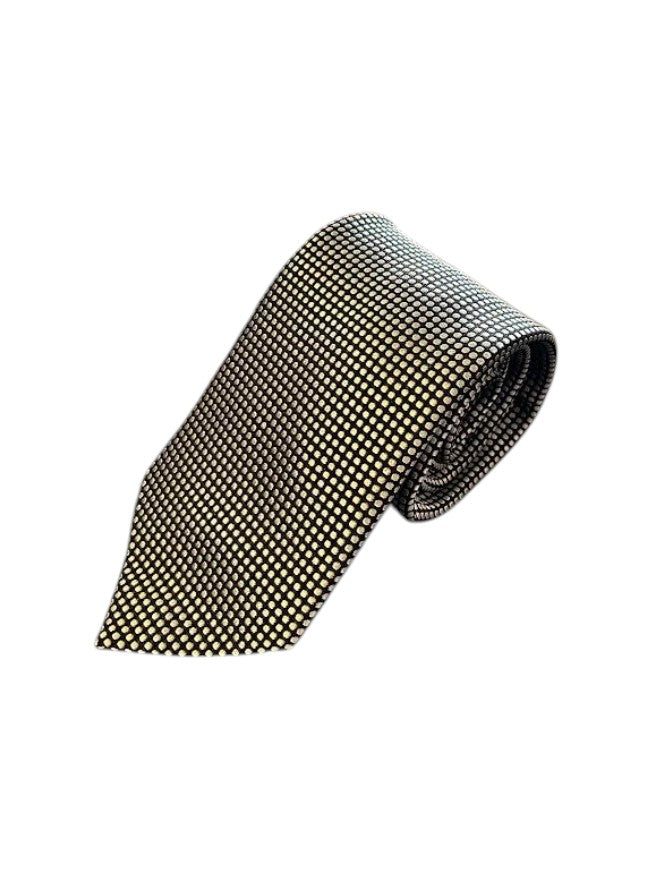 Seaward and Stearn Dot Tie: Black and Silver
