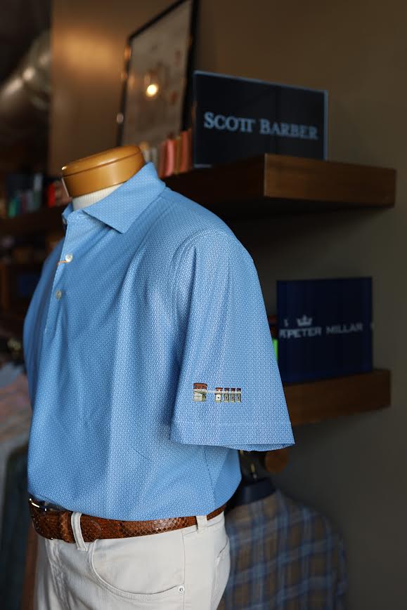 Peter Millar Currituck Performance Mesh Polo Lake Murray Dam Towers: Cottage Blue