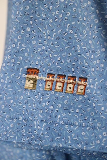 Peter Millar Champagne and Caviar Performance Jersey Polo "Lake Murray Dam Towers": Evening Tide