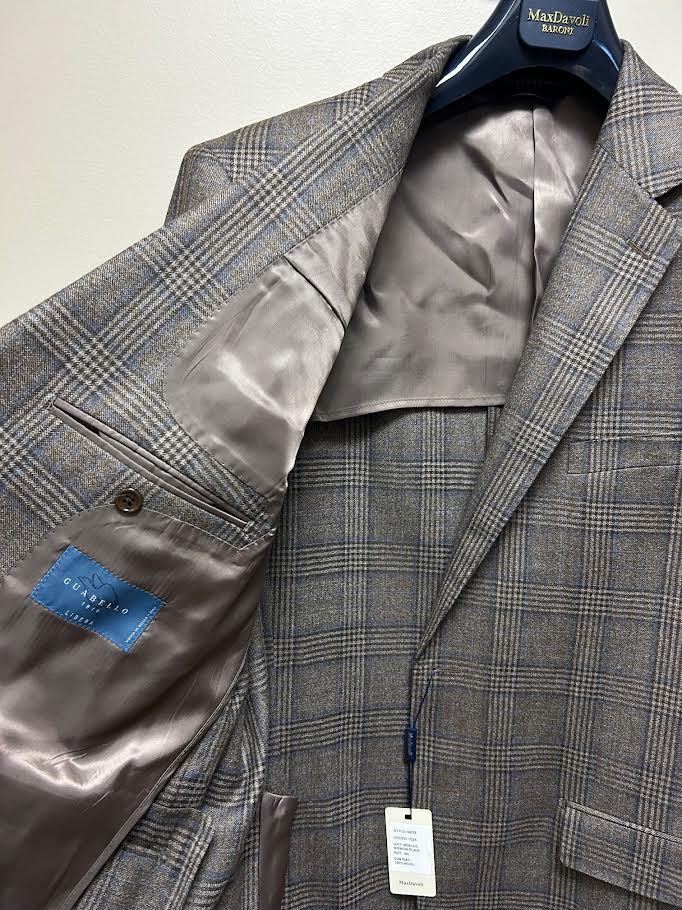 Maxdavoli by Maxman Guabello Soft Coat: Brown Plaid