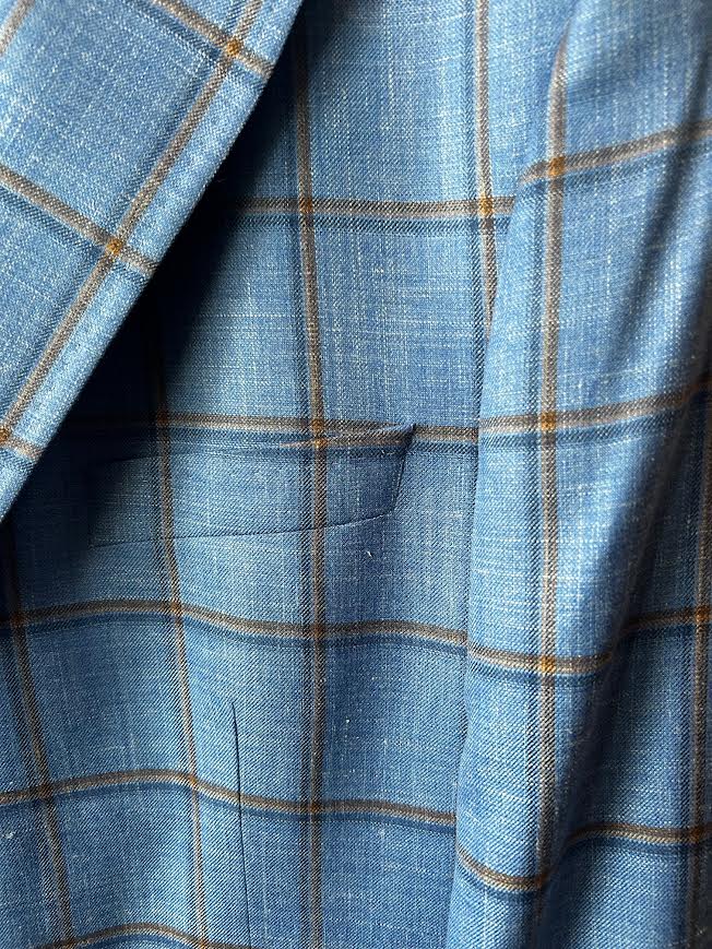 Peter Millar Harrison Hyperlight Sport Coat: Blue with Multi Windowpane