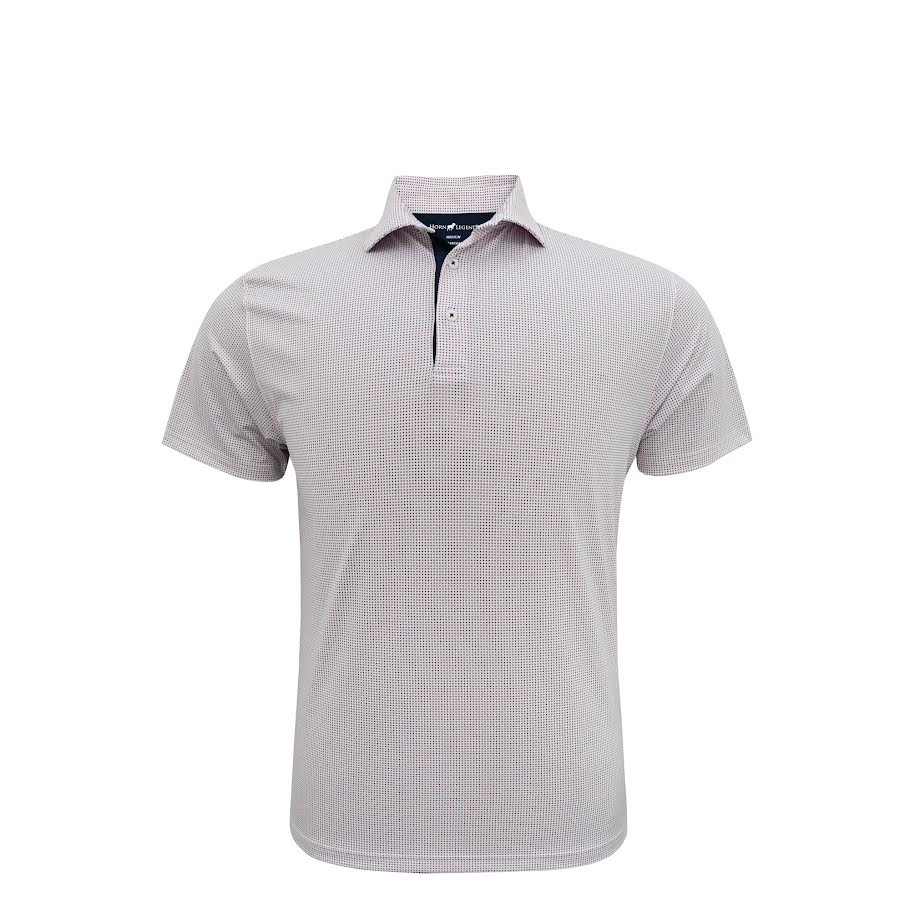 Horn Legend Checkers Performance American Flag Polo: White/Navy/Red