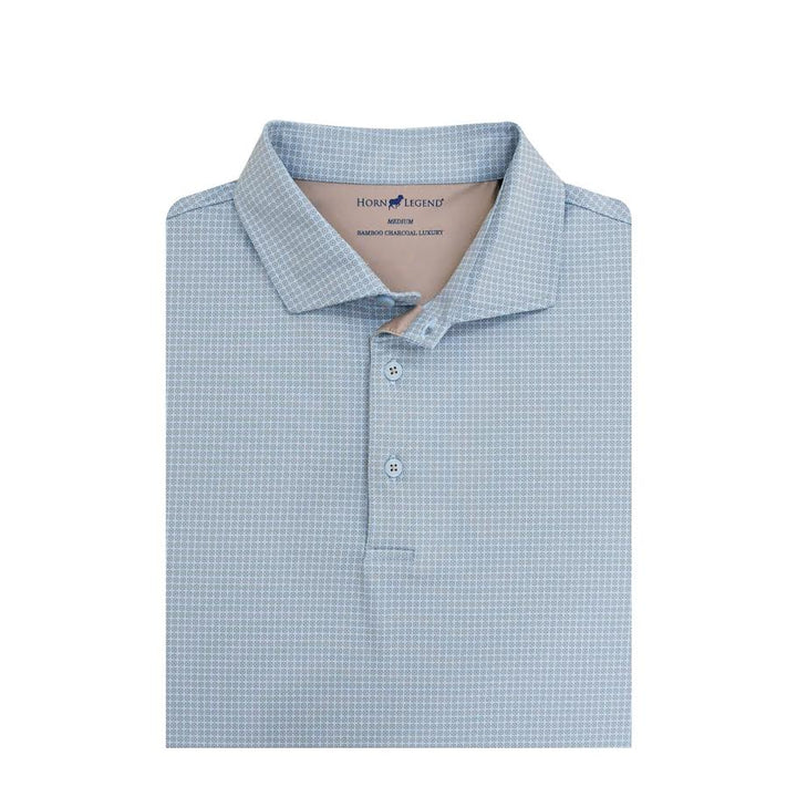 Horn Legend Medallions Performance Polo: Serenity/Sand