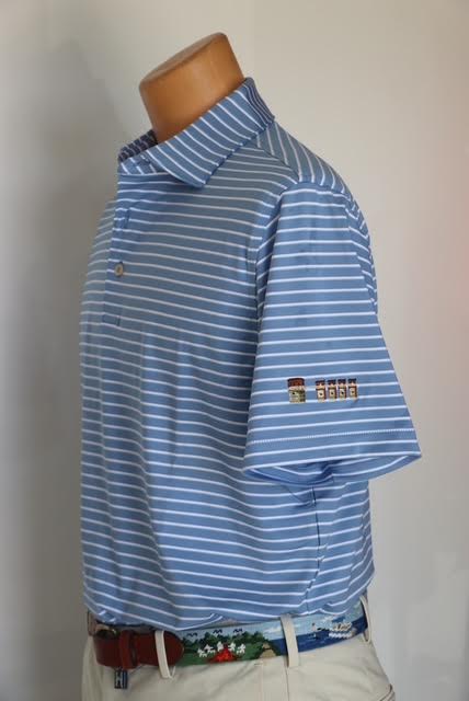 Peter Millar Dunnes Performance Jersey Polo "Lake Murray Dam Towers": Evening Tide