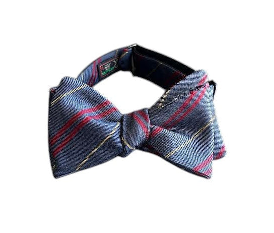 R. Hanauer Dark Blue/Ruby/Old Gold Jessica Stripes Bow Tie